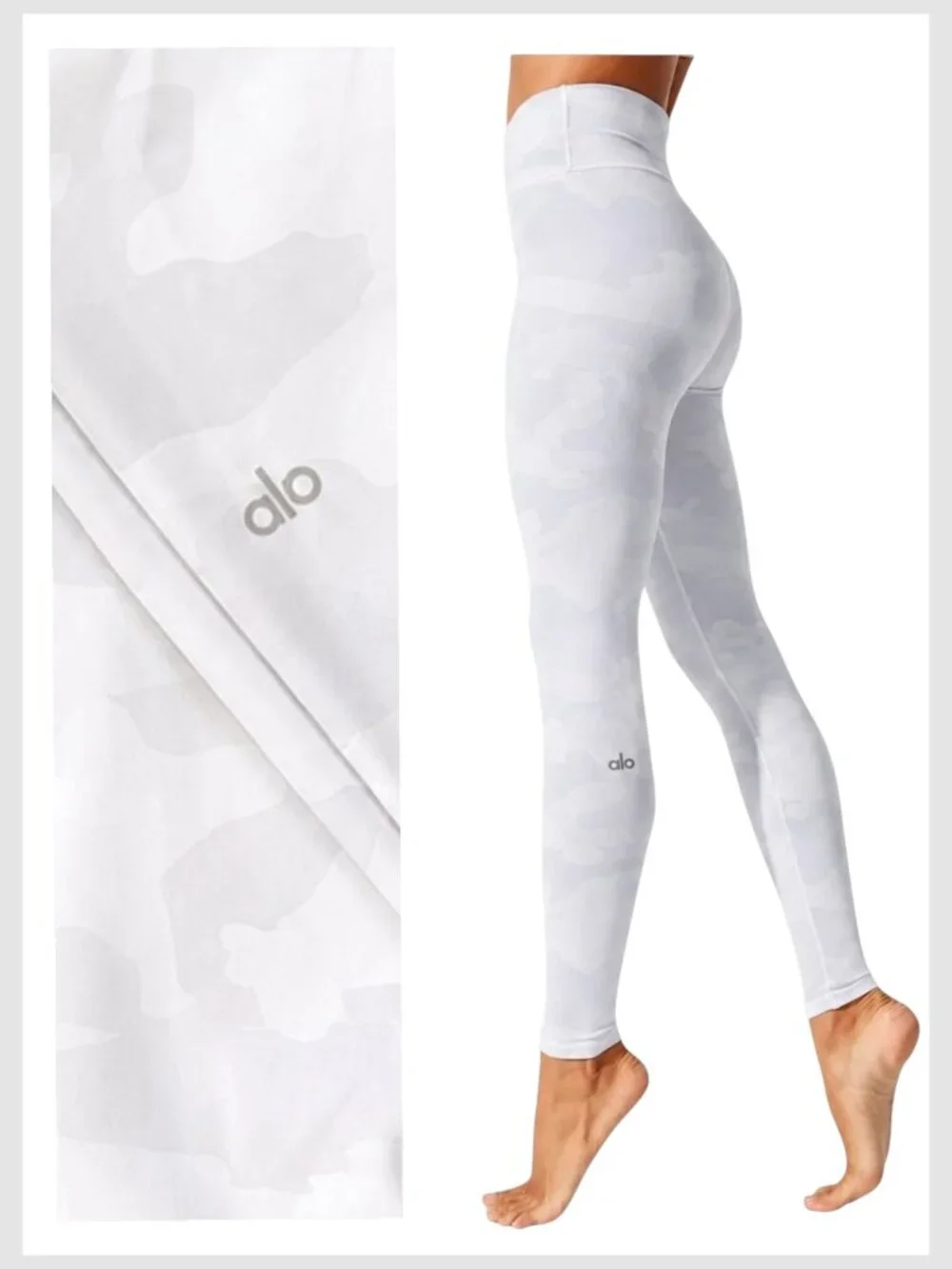 Alo Yoga Camo High Waist Leggings Grey Performance XS